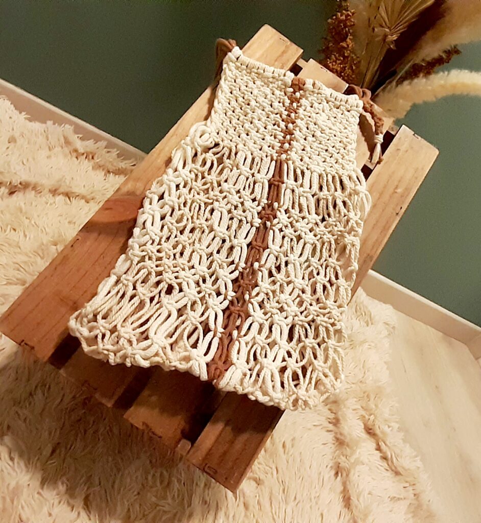 Sac filet en macramé