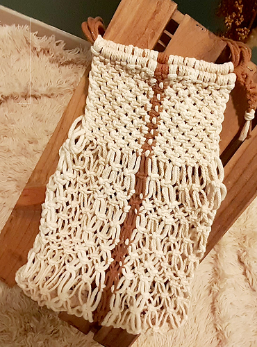 Sac filet en macramé