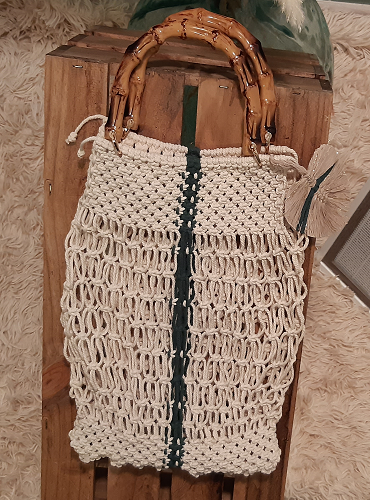 Sac filet en macramé